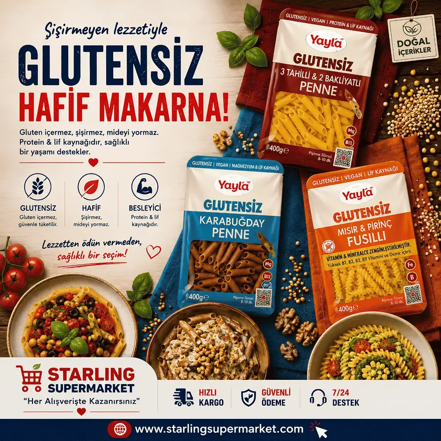 Yayla glutensiz hafif makarna