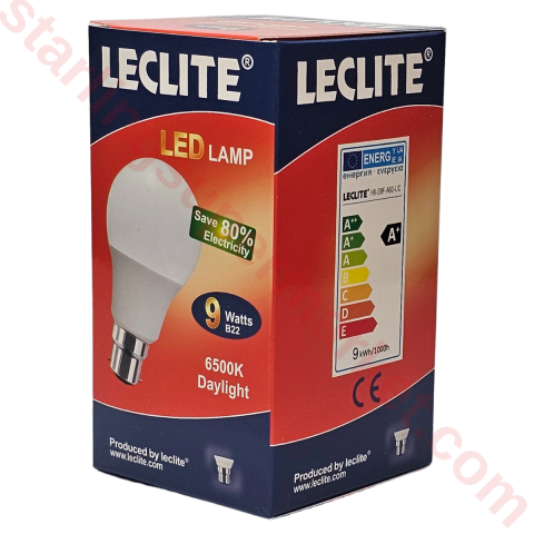 LECLITE AMPUL LED A60 9W B22 6500K
