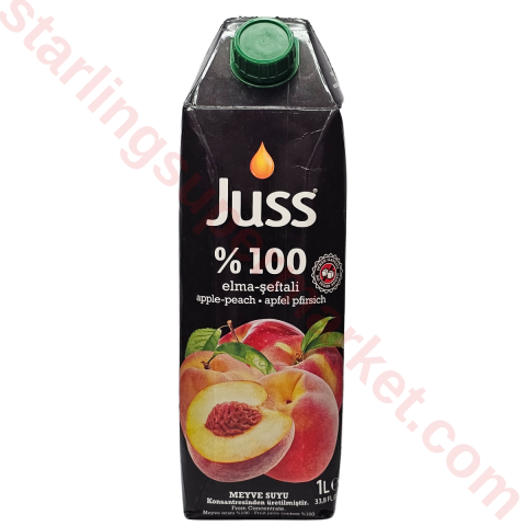 JUSS MEYVE SUYU %100 ELMA-SEFTALI 1 LT