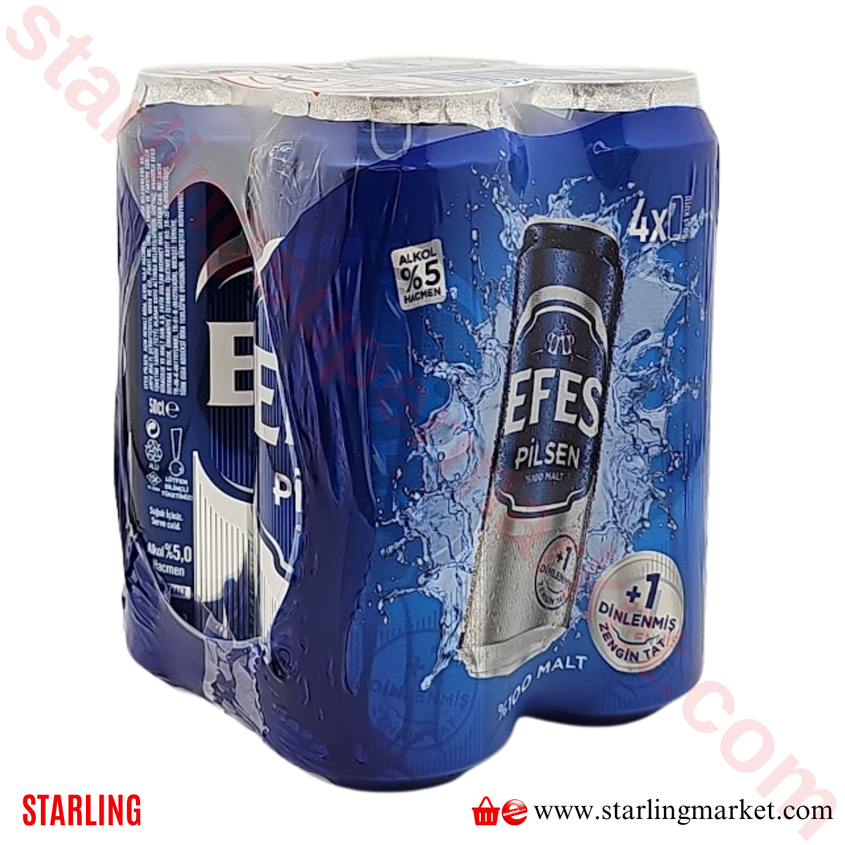 EFES PILSEN BIRA KUTU 50 CL 4 LU