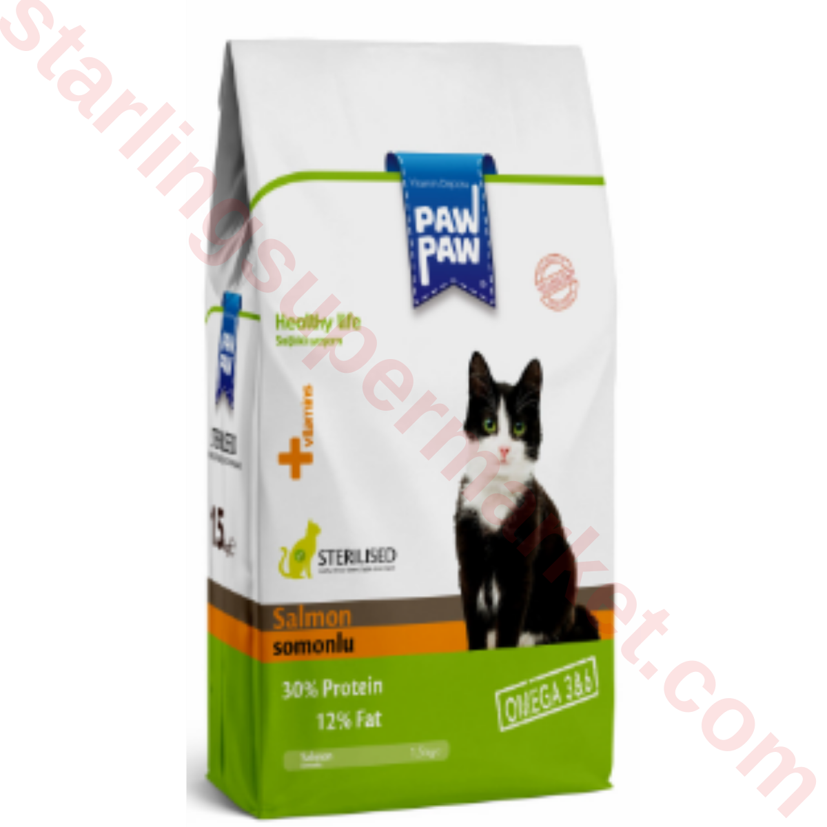 PAW PAW KEDI MAMASI KURU SOMONLU STERILIZE 1.5 KG