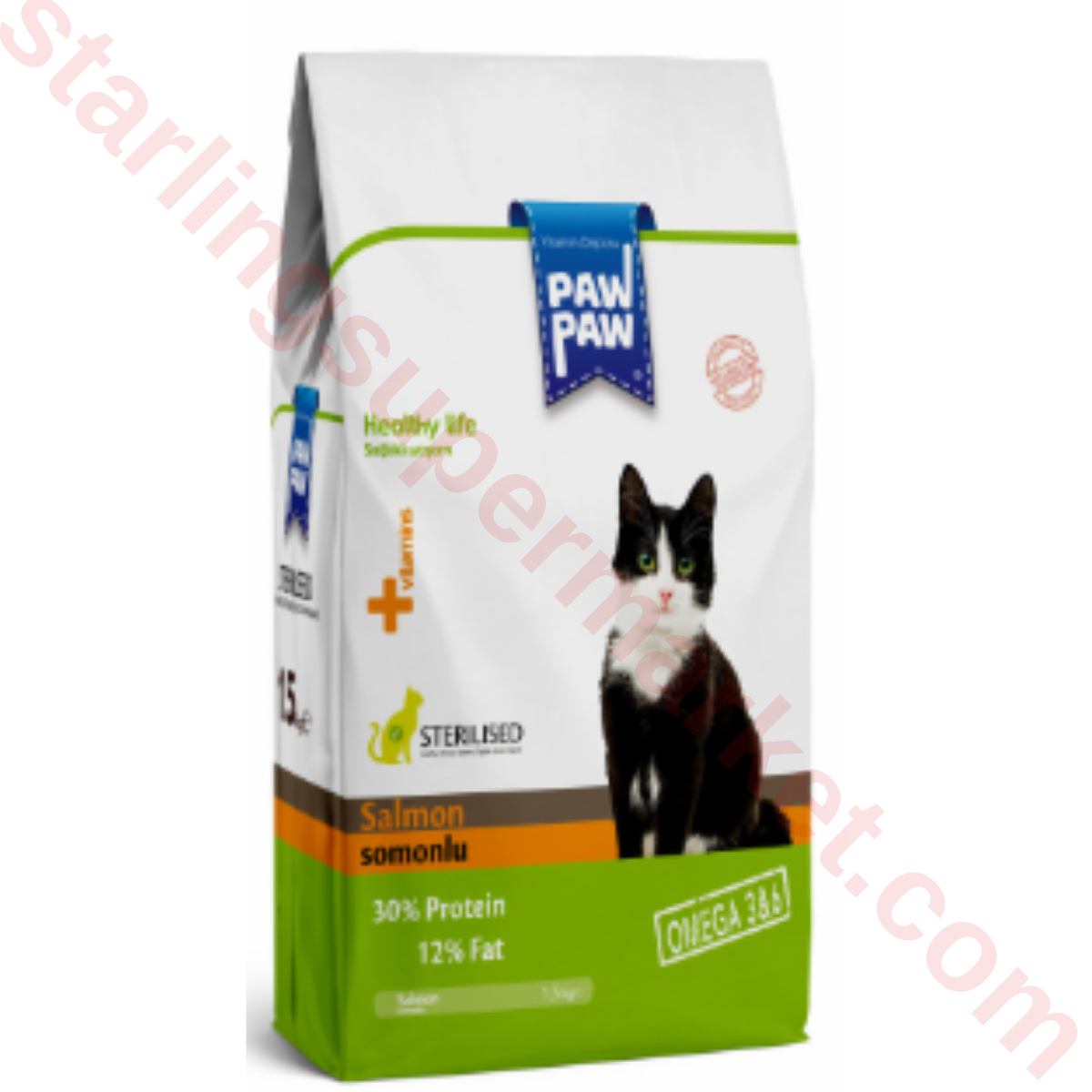 PAW PAW KEDI MAMASI KURU SOMONLU STERILIZE 1.5 KG