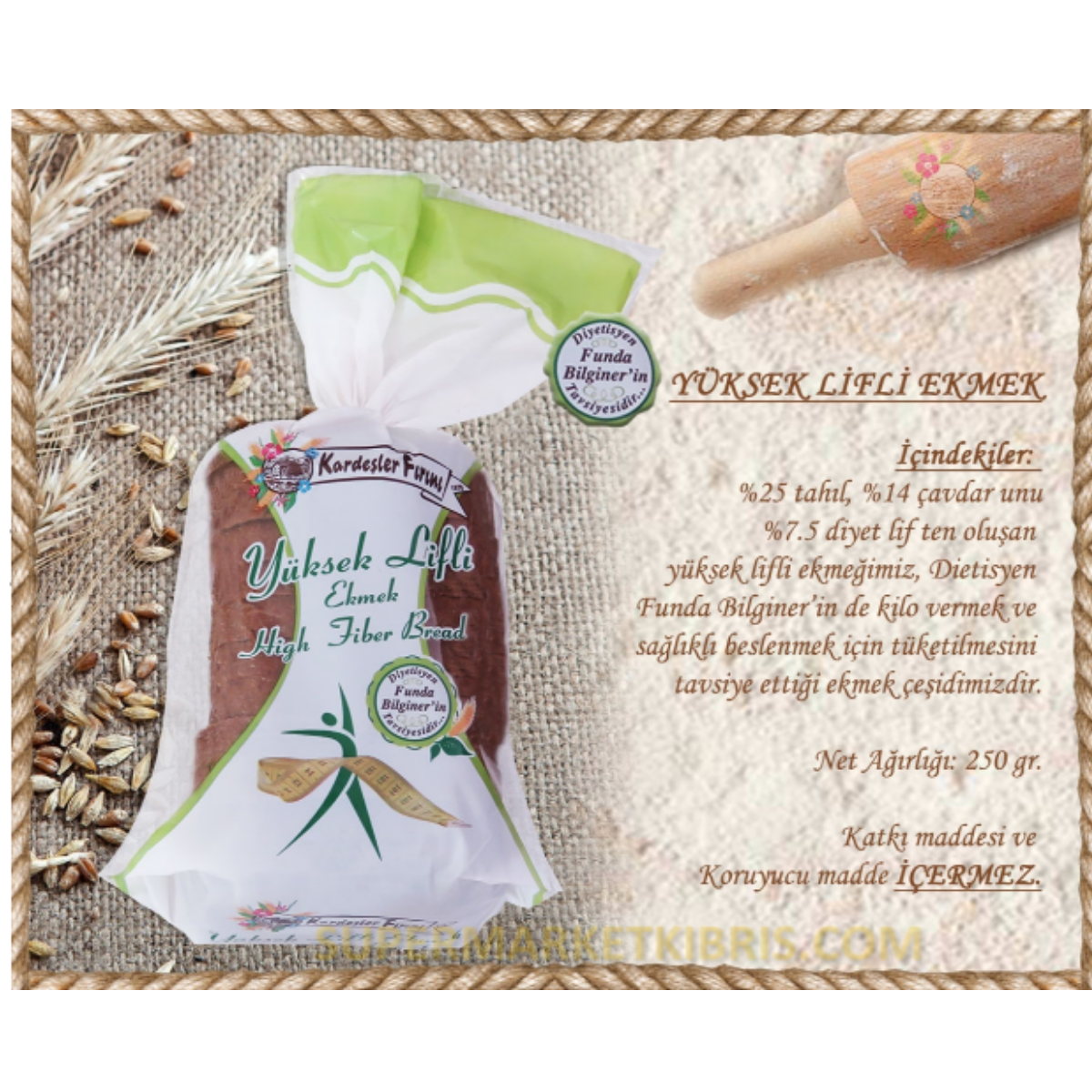 KARDESLER YUKSEK LIFLI EKMEK 300 G