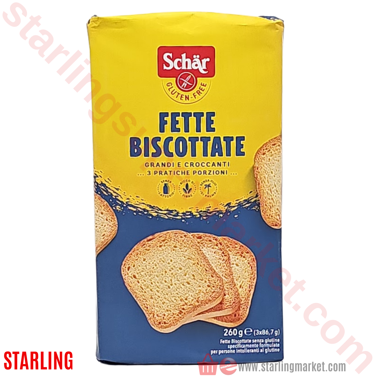 SCHAR GLUTENSIZ EKMEK FETTE BISCOTTATE 260 G