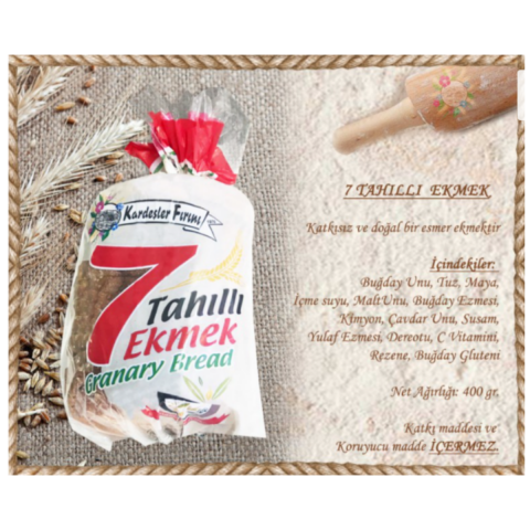 KARDESLER 7 TAHILLI EKMEK 550 G