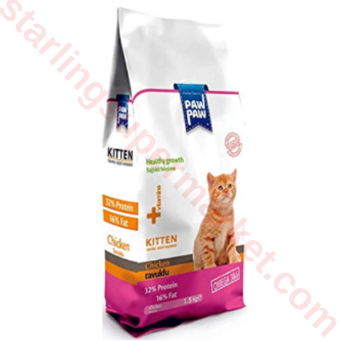 PAW PAW KEDI MAMASI KURU TAVUKLU YAVRU 1.5 KG