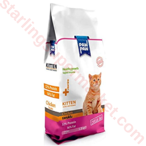 PAW PAW KEDI MAMASI KURU TAVUKLU YAVRU 1.5 KG