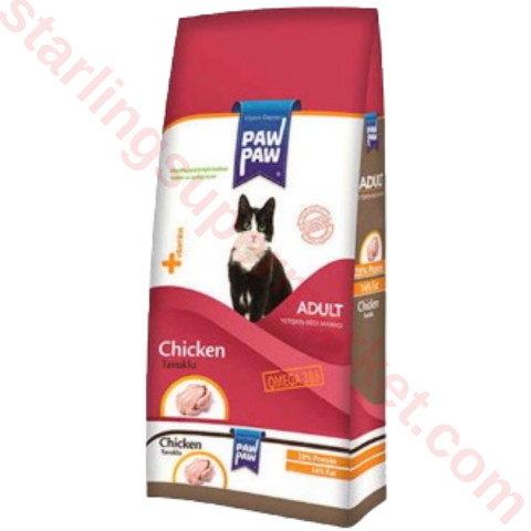 PAW PAW KEDI MAMASI KURU ADULT TAVUK 7 KG