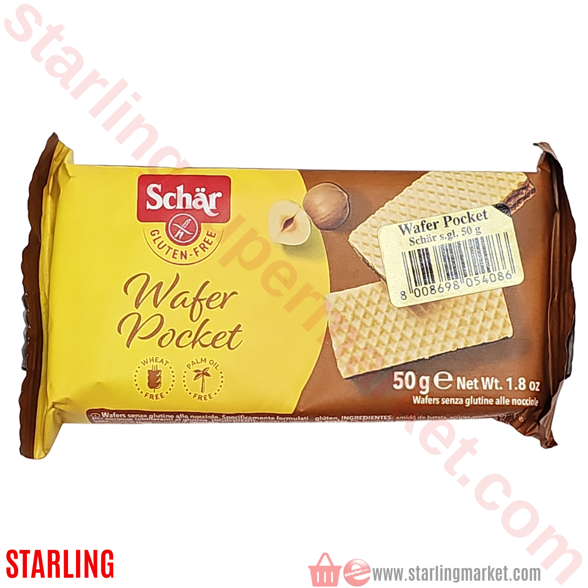 SCHAR GOFRET WAFER POCKET GLUTEN FREE 50 G