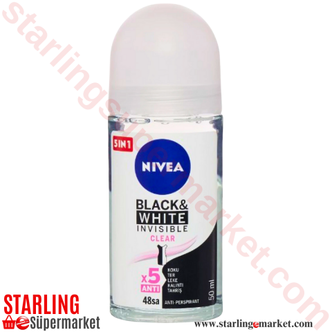 NIVEA ROLL ON KADIN B&W CLEAR 50 ML