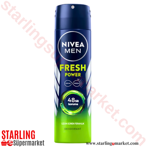 NIVEA DEO SPREY ERKEK FRESH POWER 150 ML