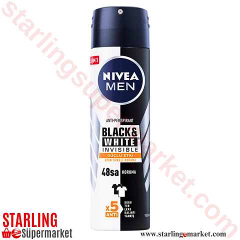 NIVEA DEO SPREY INV B&W ANTI PERSPIRANT MAN 150 ML