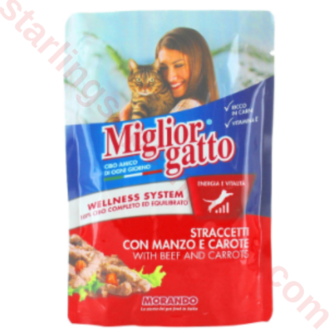 MIGLIORGATTO KEDI MAMASI YAS ET+HAVUC 100 G