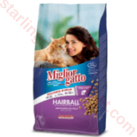 MIGLIORGATTO KEDI MAMASI KURU HAIRBALL TAVUK 2 KG
