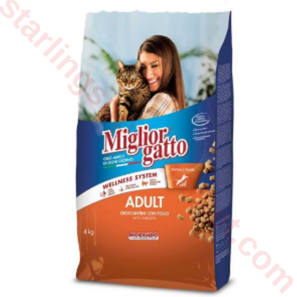 MIGLIORGATTO KEDI MAMASI KURU CIGER+TAVUK+ET 4 KG