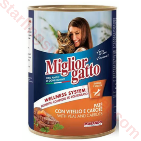 MIGLIORCANE KEDI MAMASI ISLAK PATE ET-HAVUC 400 G