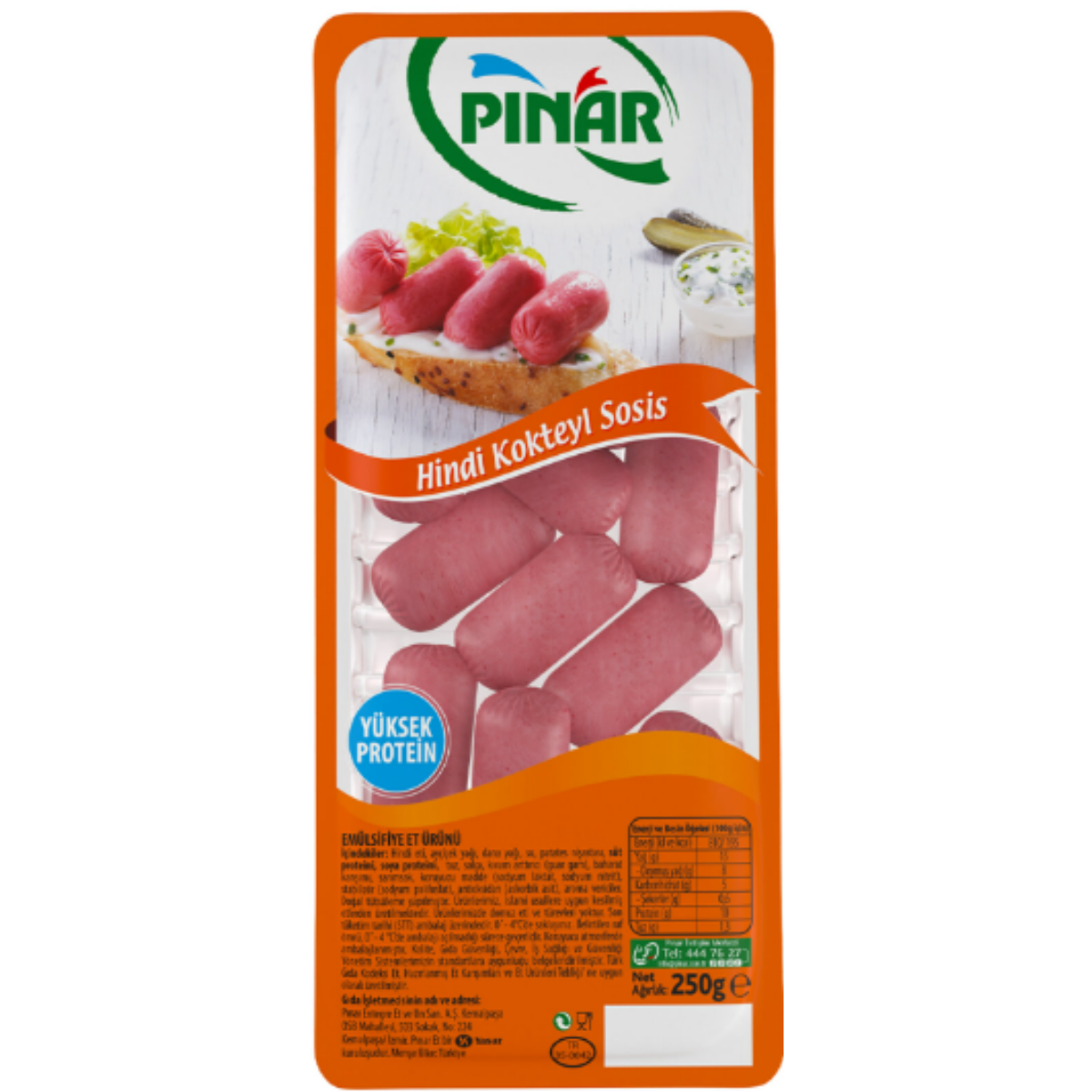 PINAR SOSIS HINDI KOKTEYL 250 G