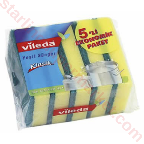 VILEDA SUNGER GLITZI YESIL EKO PAKET 5 LI