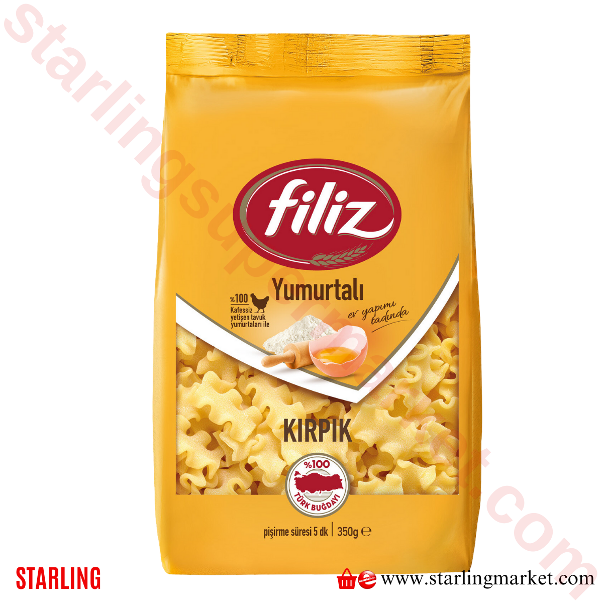 FILIZ MAKARNA YUMURTALI KIRPIK 350 G