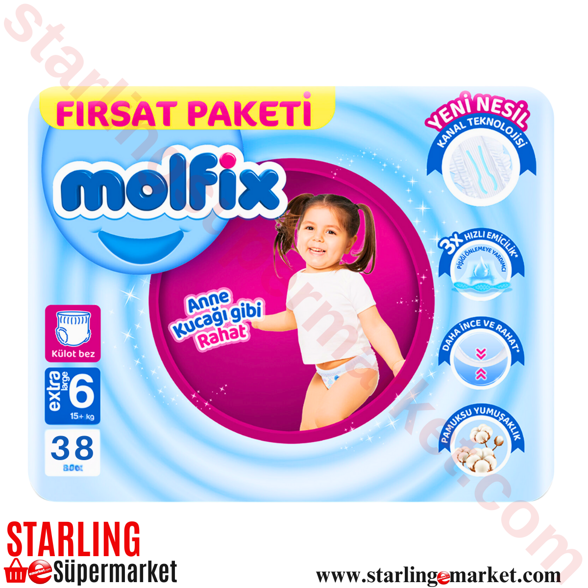 MOLFIX KULOT BEZ F.PAKET XLARGE NO:6 15+ KG