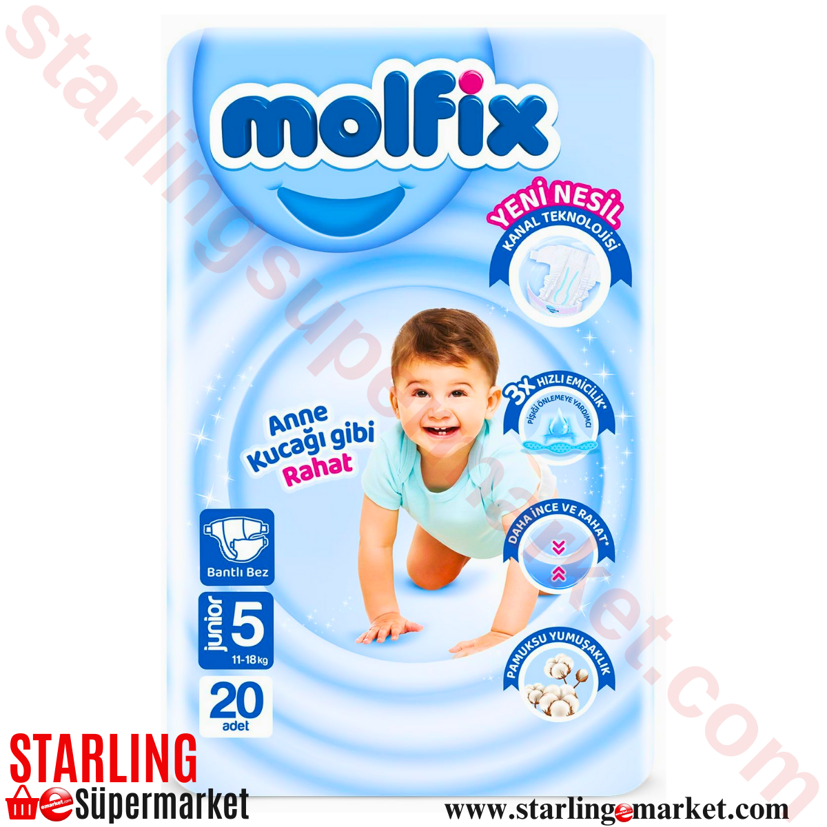 MOLFIX BEBEK BEZI 3D JUMBO JUNIOR NO:5 11-18 KG