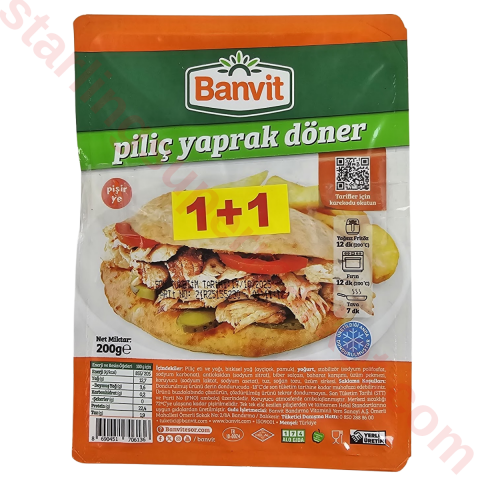 BANVIT TAVUK DONER PISMIS KUVET 200 G 1+1