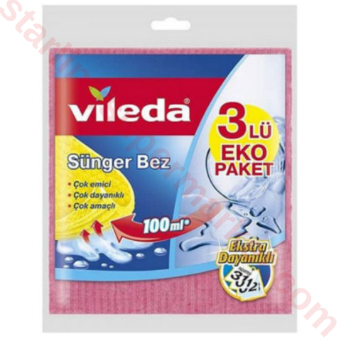 VILEDA TEMIZLIK BEZI SUNGER 3 LU