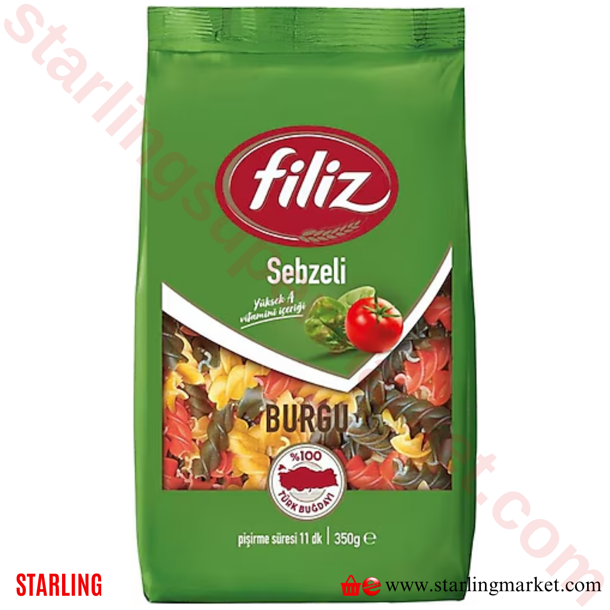 FILIZ MAKARNA SEBZELI BURGU 500 G
