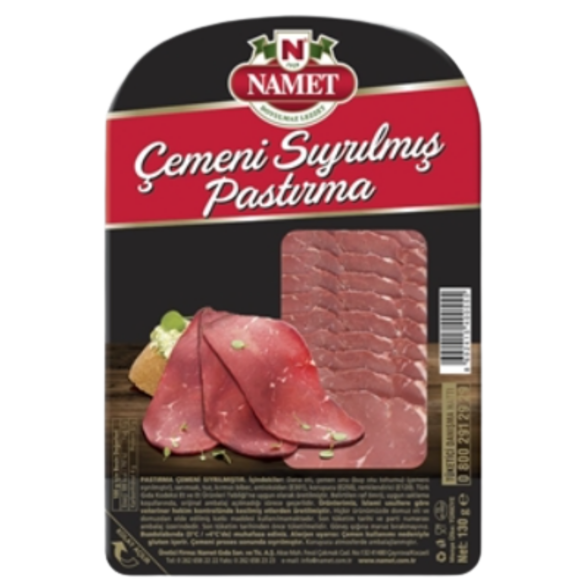 NAMET PASTIRMA DILIMLI OZEL CEMENSIZ 130 G