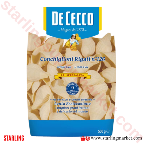 DECECCO MAKARNA LUMACONI RIGATI 500 G