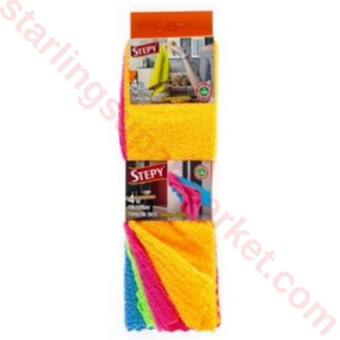 STEPY MICROFIBER 4 LU TEMIZLIK BEZI BLACK
