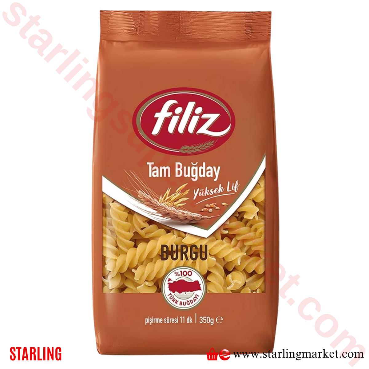 FILIZ MAKARNA TAM BUGDAY BURGU 500 G