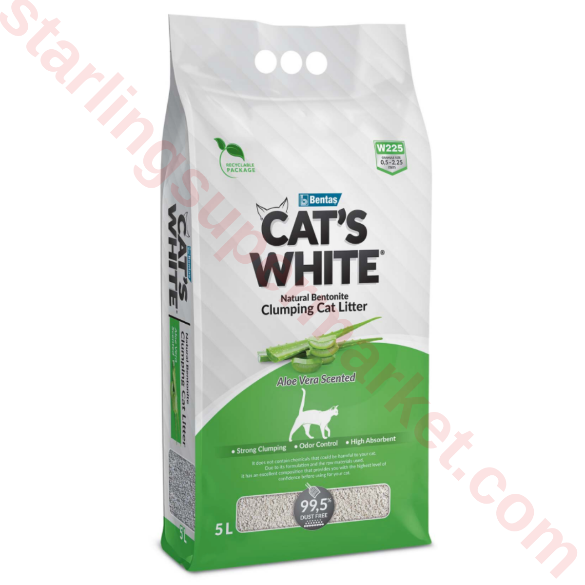 CATS WHITE KEDI KUMU ALOE VERA 5 LT