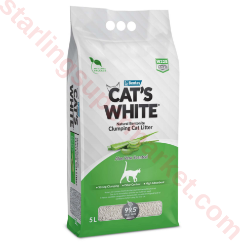 CATS WHITE KEDI KUMU ALOE VERA 5 LT