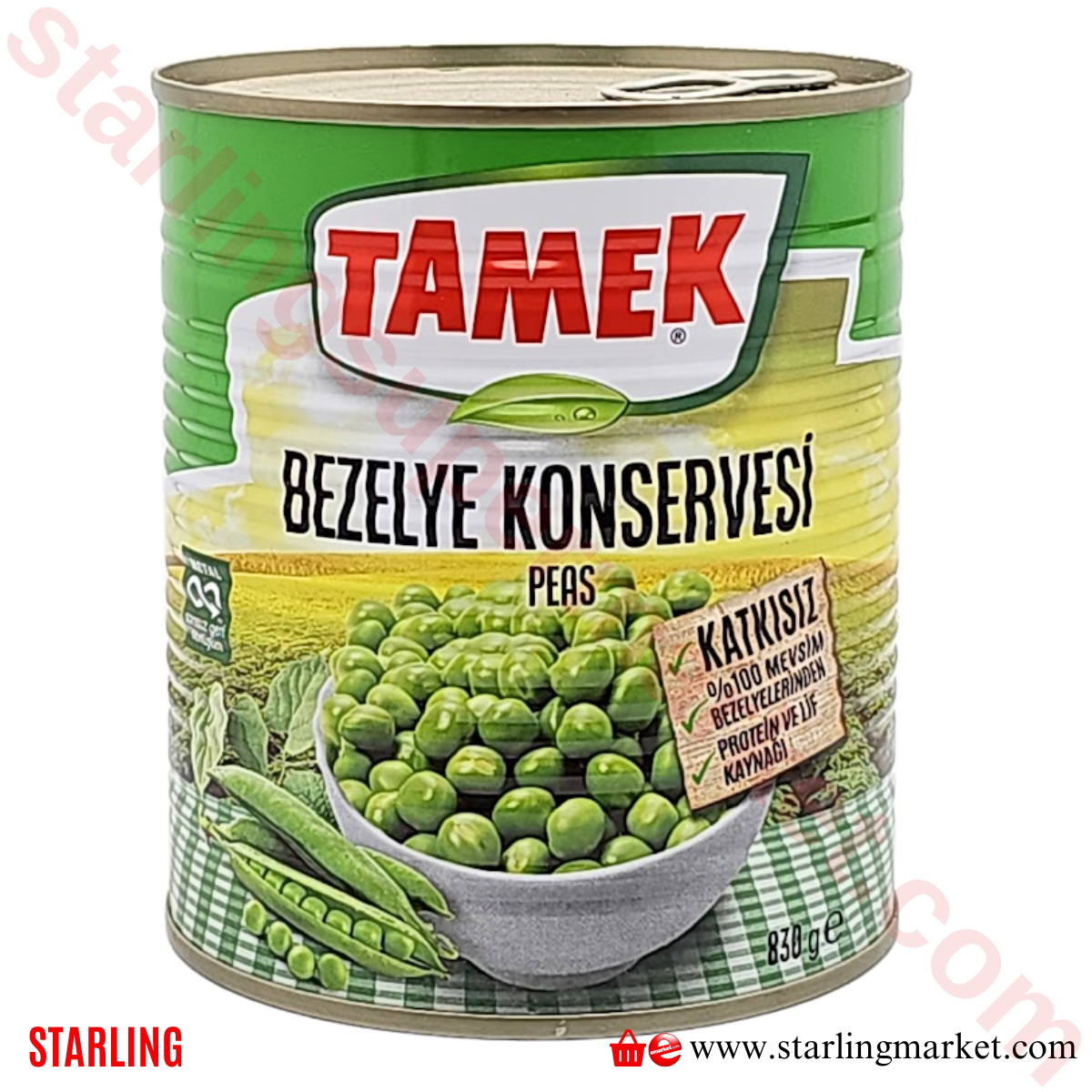 TAMEK BEZELYE KONSERVE 830 G