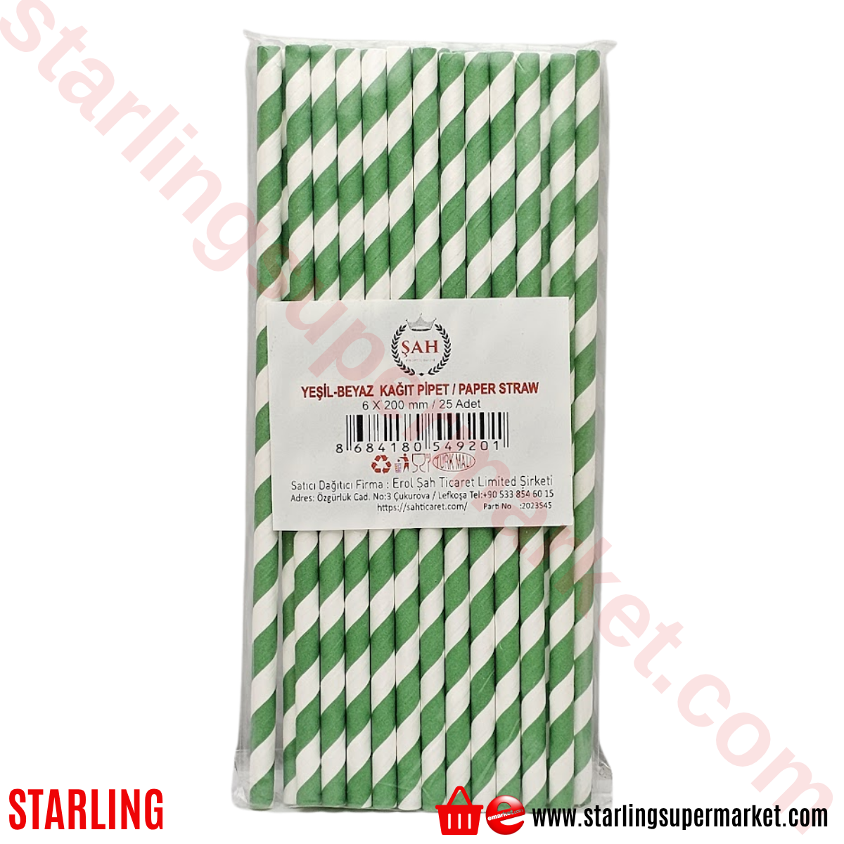 EROL SAH KAGIT PIPET 6*200MM 25 LI