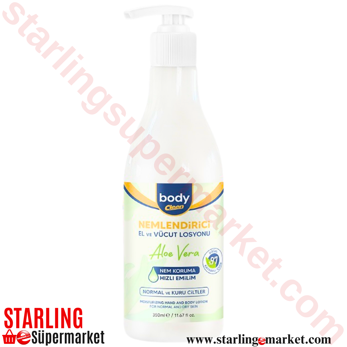 BODY CLEEN VUCUT LOSYONU ALOE VERA 350 ML