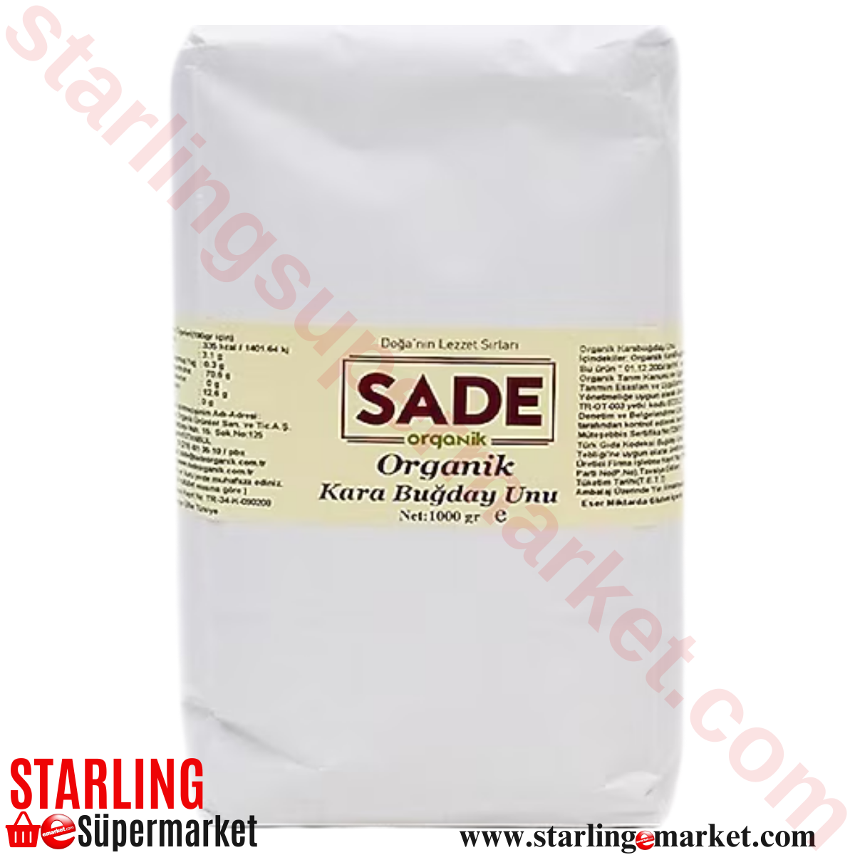 SADE ORGANIK KARABUGDAY UNU 1000 G