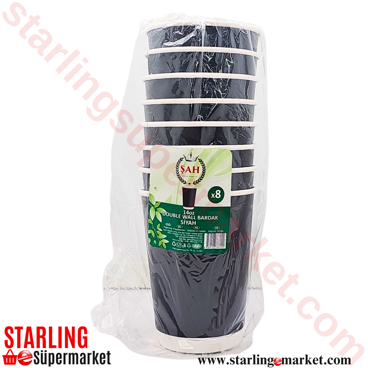 EROL SAH KARTON BARDAK DOUBLE WALL SIYA 14 OZ 8 LI