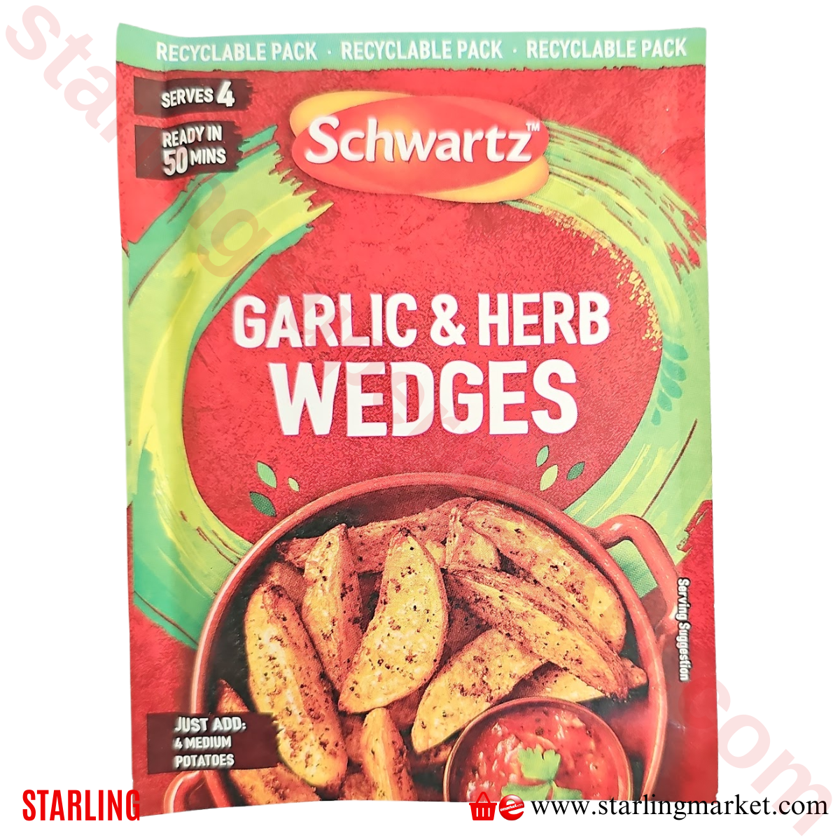 SCHWARTZ GARLIC HERB WEDGES RECIPE MIX 38 G