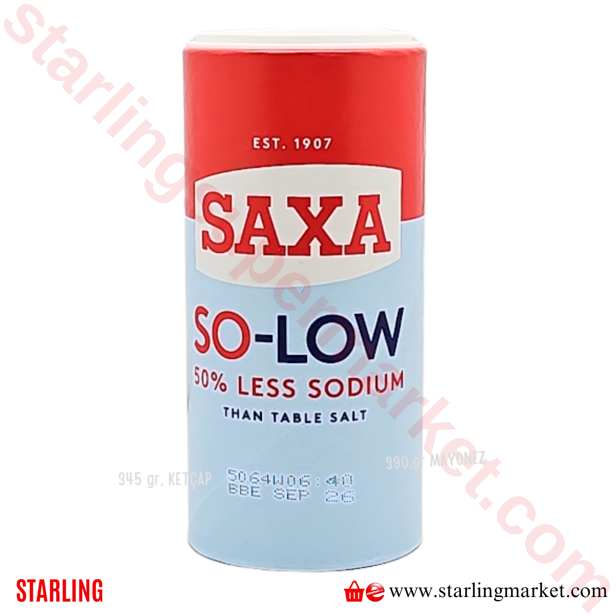 SAXA SO-LOW SALT 50% LESS SODIUM 350 G