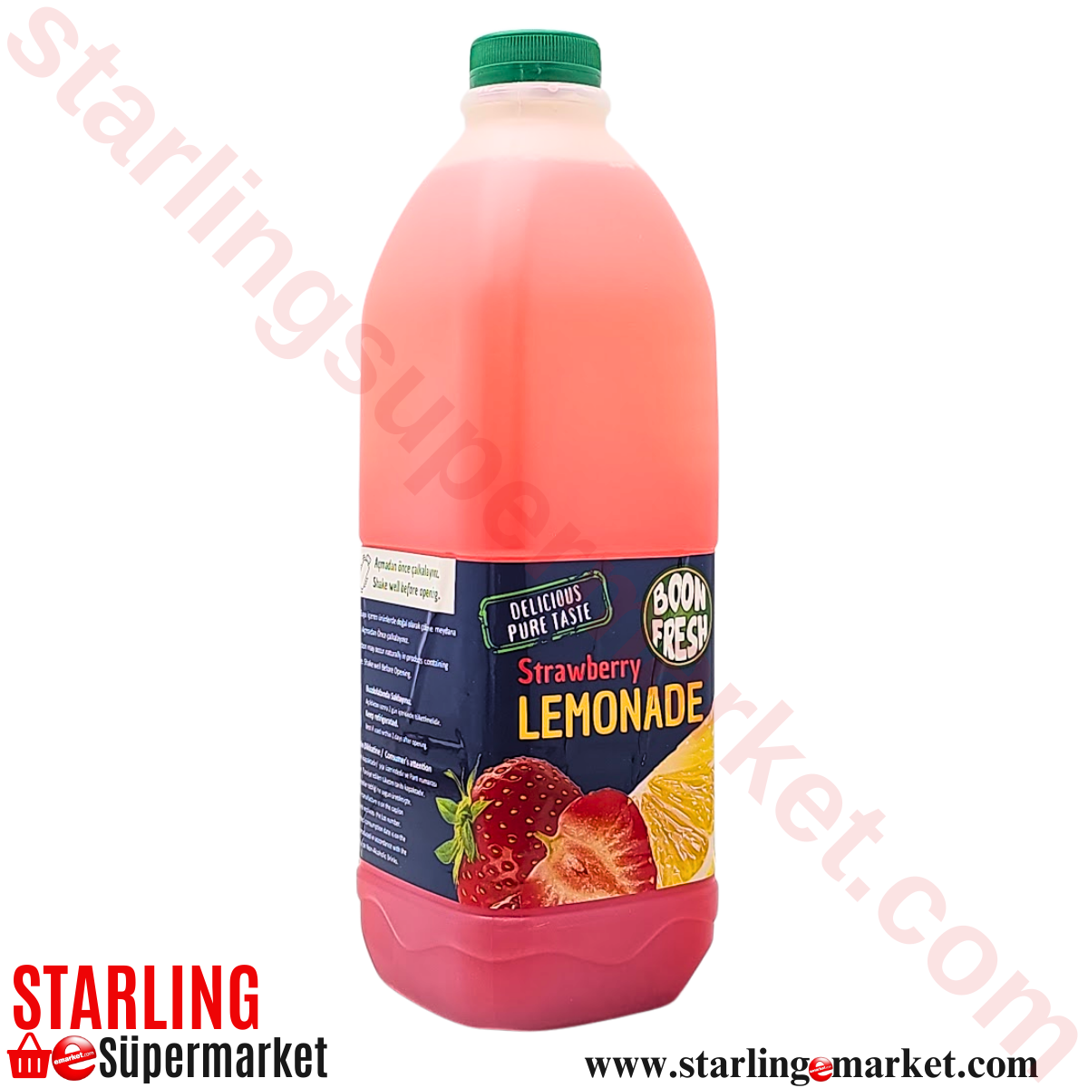 BOON FRESH STRAWBERRY&LEMONADE JUICE 1.5 LT