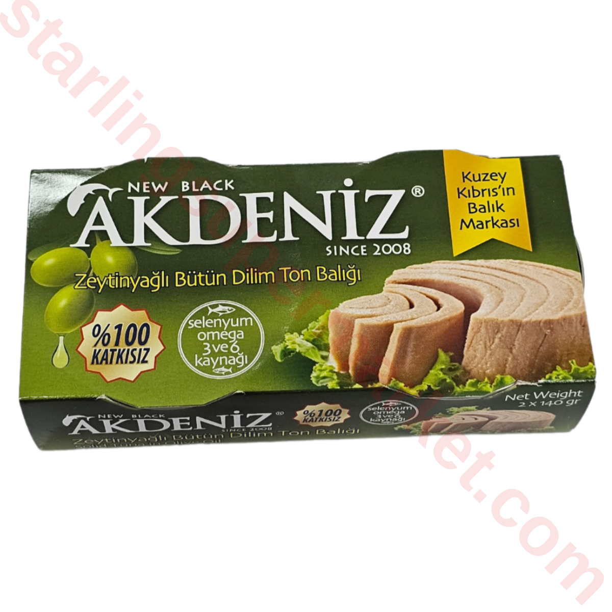 AKDENIZ TON ZEYTIN YAGLI BUTUN DILIM 2*160 G