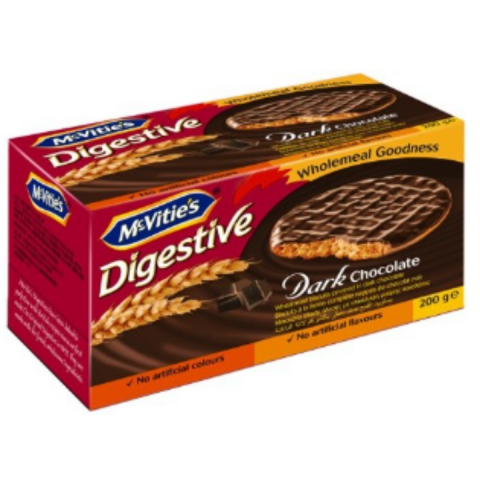 MCVITIES DIGESTIVE BISKUVI DARK CHOCOLATE 200 G