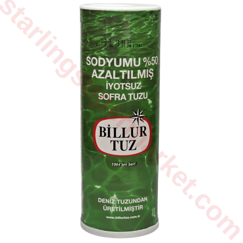 BILLUR TUZ SODYUMU AZALTILMIS IYOTLU PLASTIK 500 G
