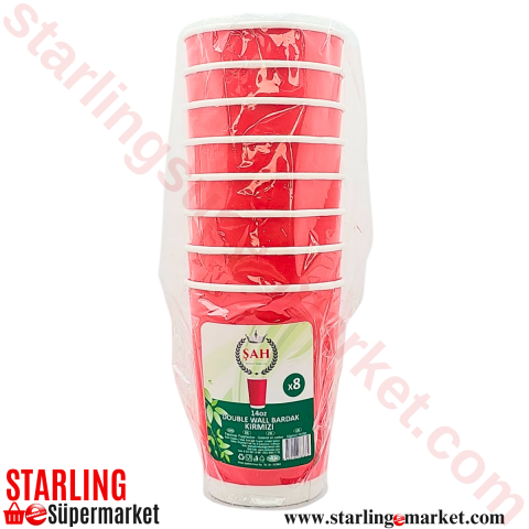 EROL SAH KARTON BARDAK DOUBLE WALL KIR. 14 OZ 8 LI