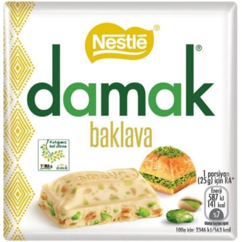 NESTLE DAMAK CIKOLATA BAKLAVA KARE 60 G