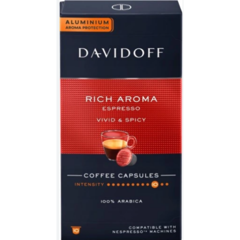 DAVIDOFF KAHVE RICH AROMA ESPRESSO CAPSULES 10 LU