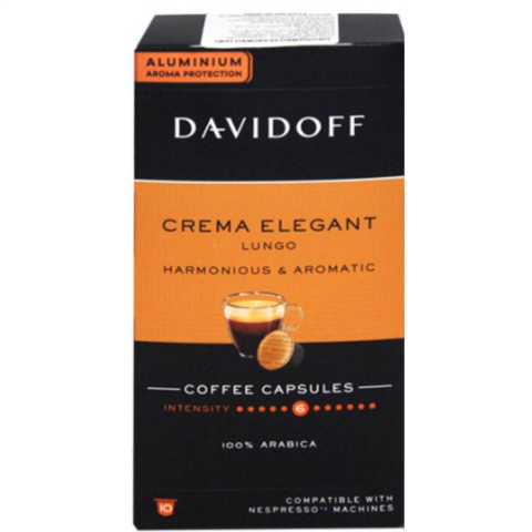 DAVIDOFF KAHVE CREMA ELEGANT LUNGO CAPSULES 10 LU
