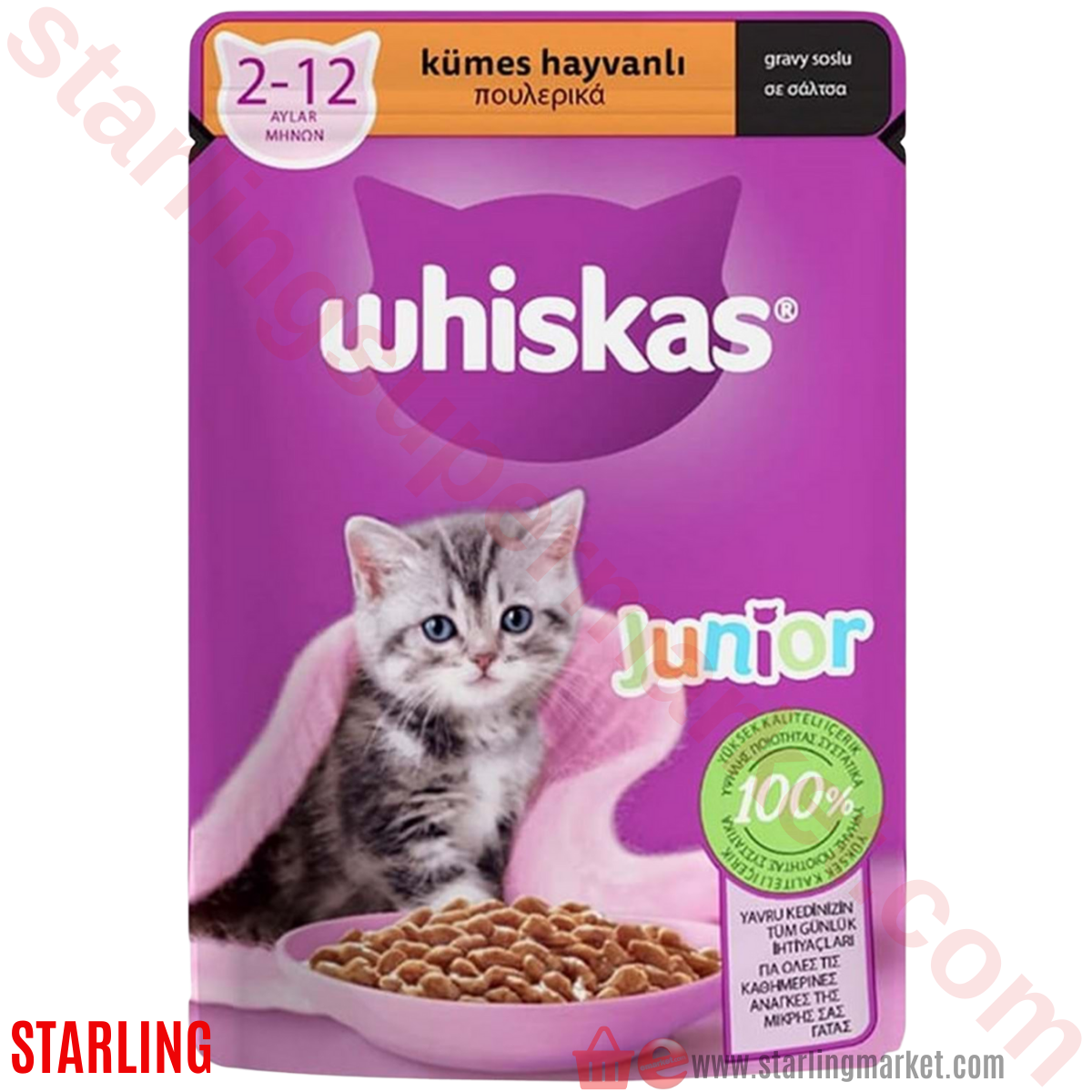 WHISKAS KEDI MAMASI ISLAK JUNIOR KUMES HAYVAN 85 G